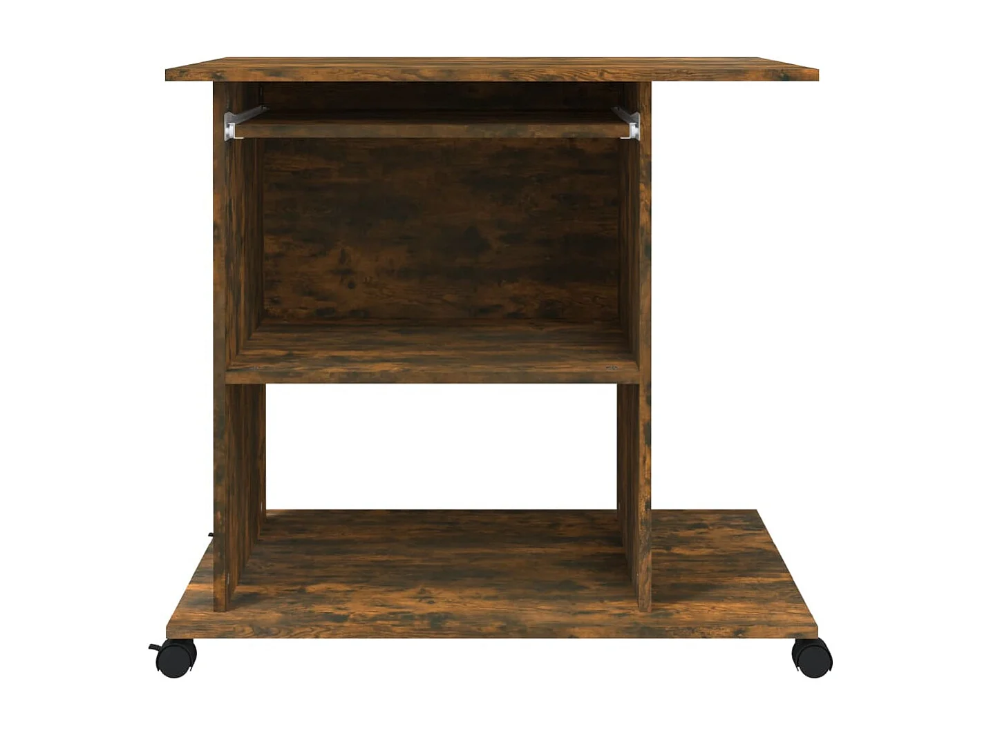 Bureau d'ordinateur Chêne fumé 80x50x75 Bois d'ingénierie