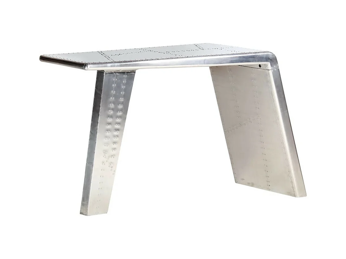 Bureau style avion Argenté 112x50x76 Métal
