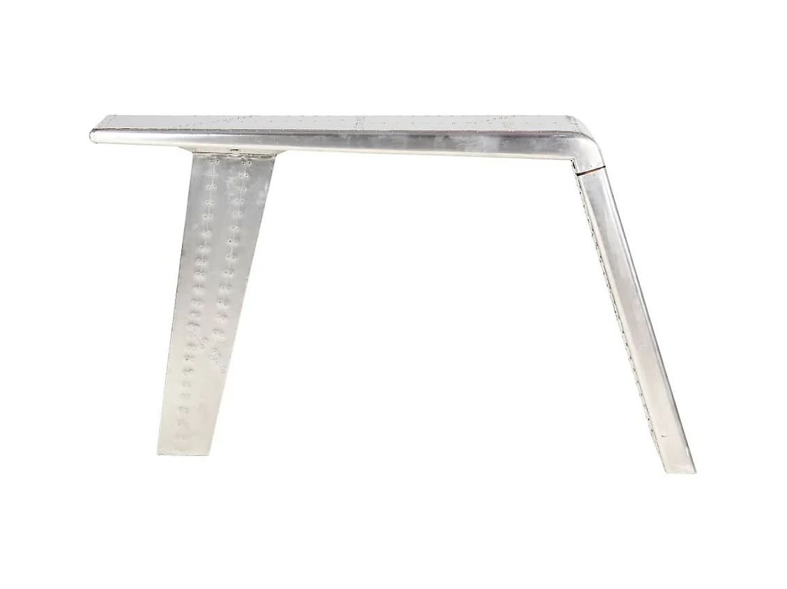 Bureau style avion Argenté 112x50x76 Métal