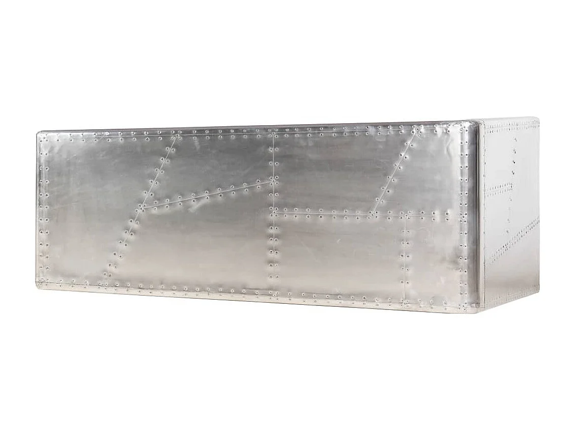 Bureau style avion Argenté 112x50x76 Métal