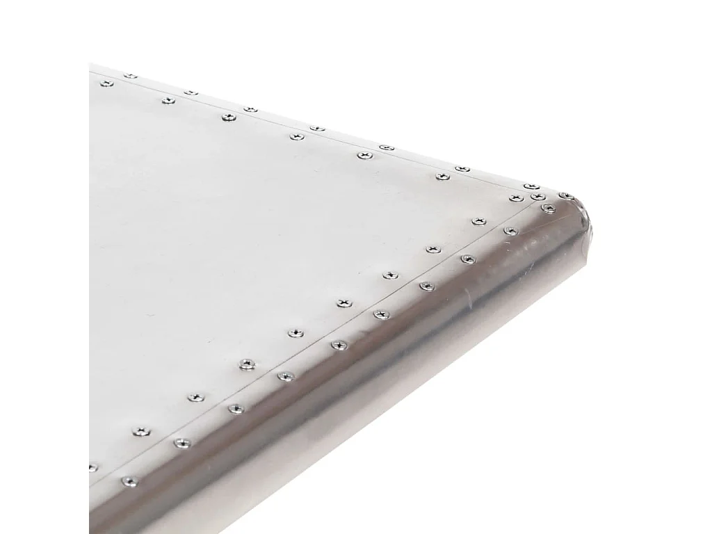 Bureau style avion Argenté 112x50x76 Métal