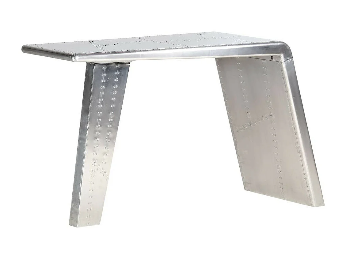 Bureau style avion Argenté 112x50x76 Métal
