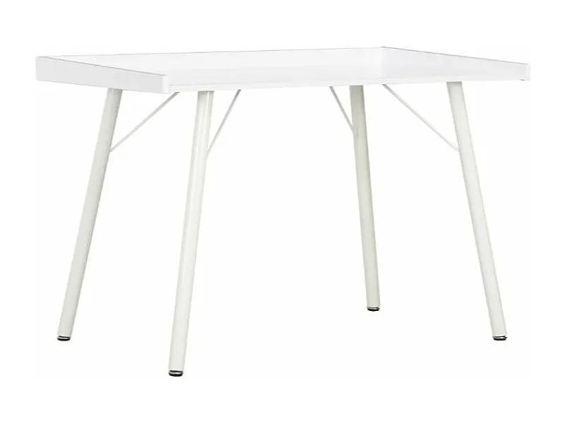 Bureau bois et pieds métal blanc Coolair