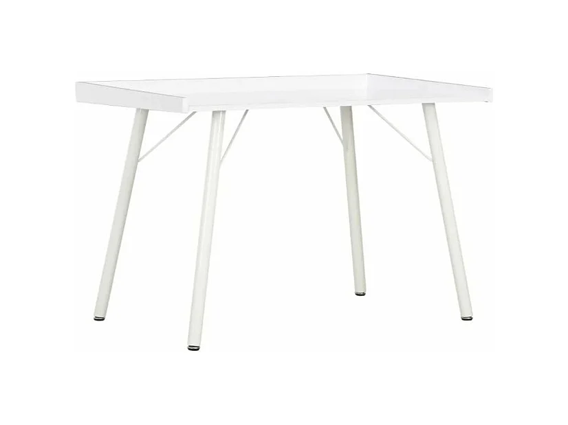 Bureau bois et pieds métal blanc Coolair