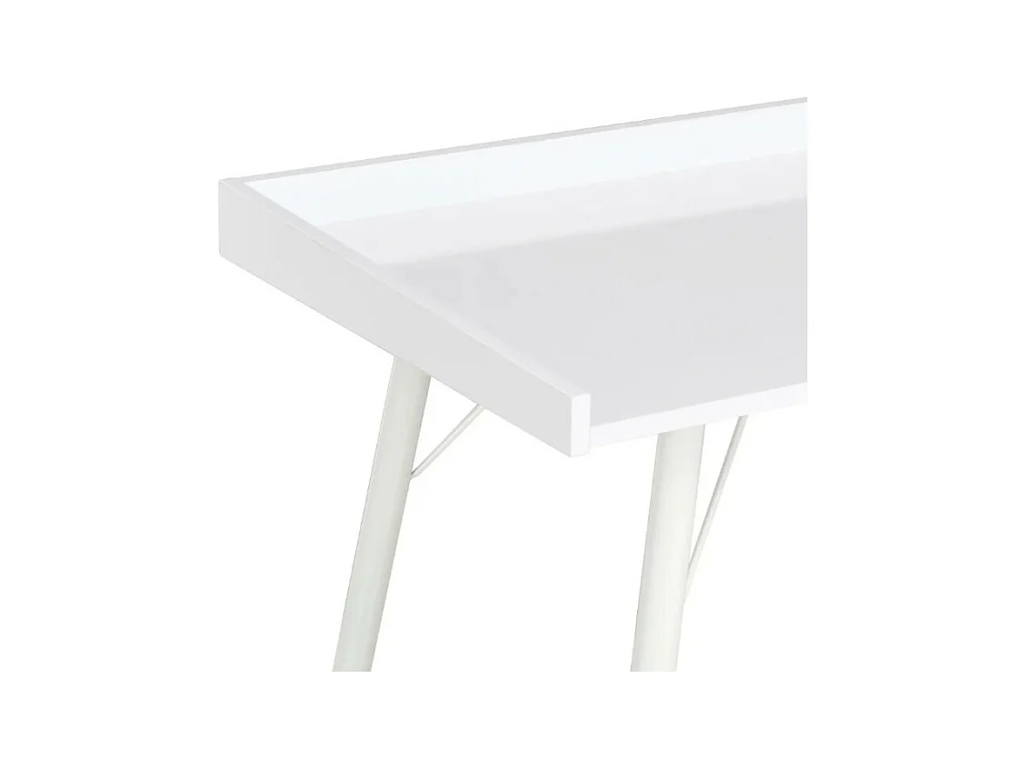 Bureau bois et pieds métal blanc Coolair