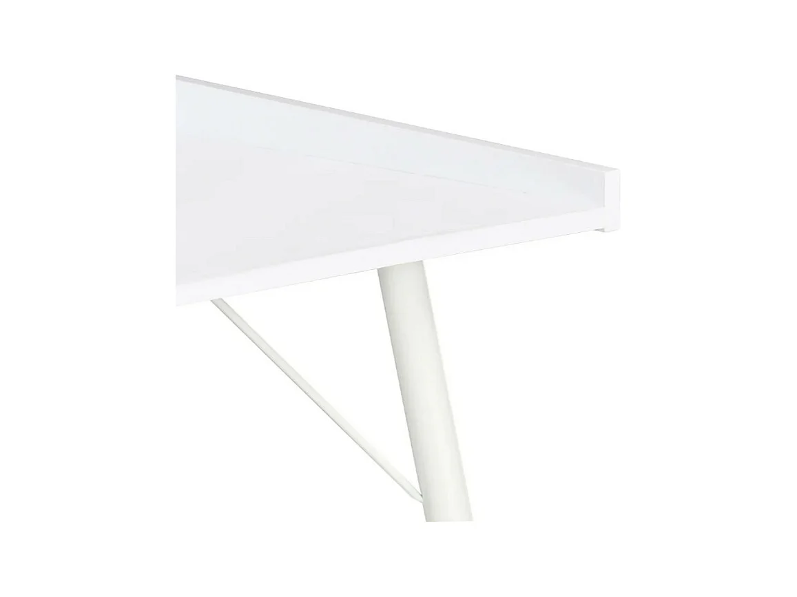 Bureau bois et pieds métal blanc Coolair