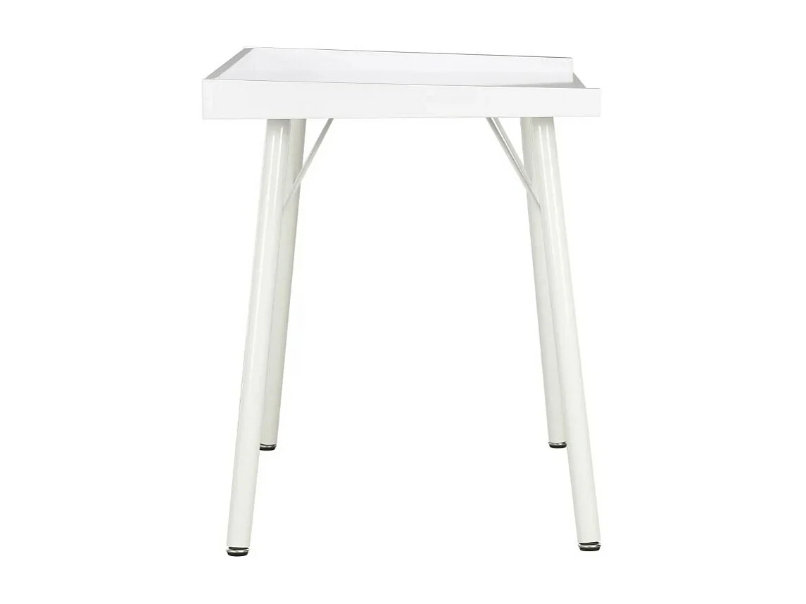 Bureau bois et pieds métal blanc Coolair
