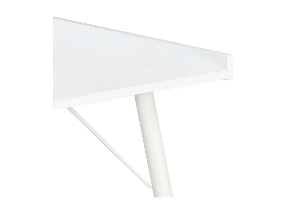 Bureau bois et pieds métal blanc Coolair