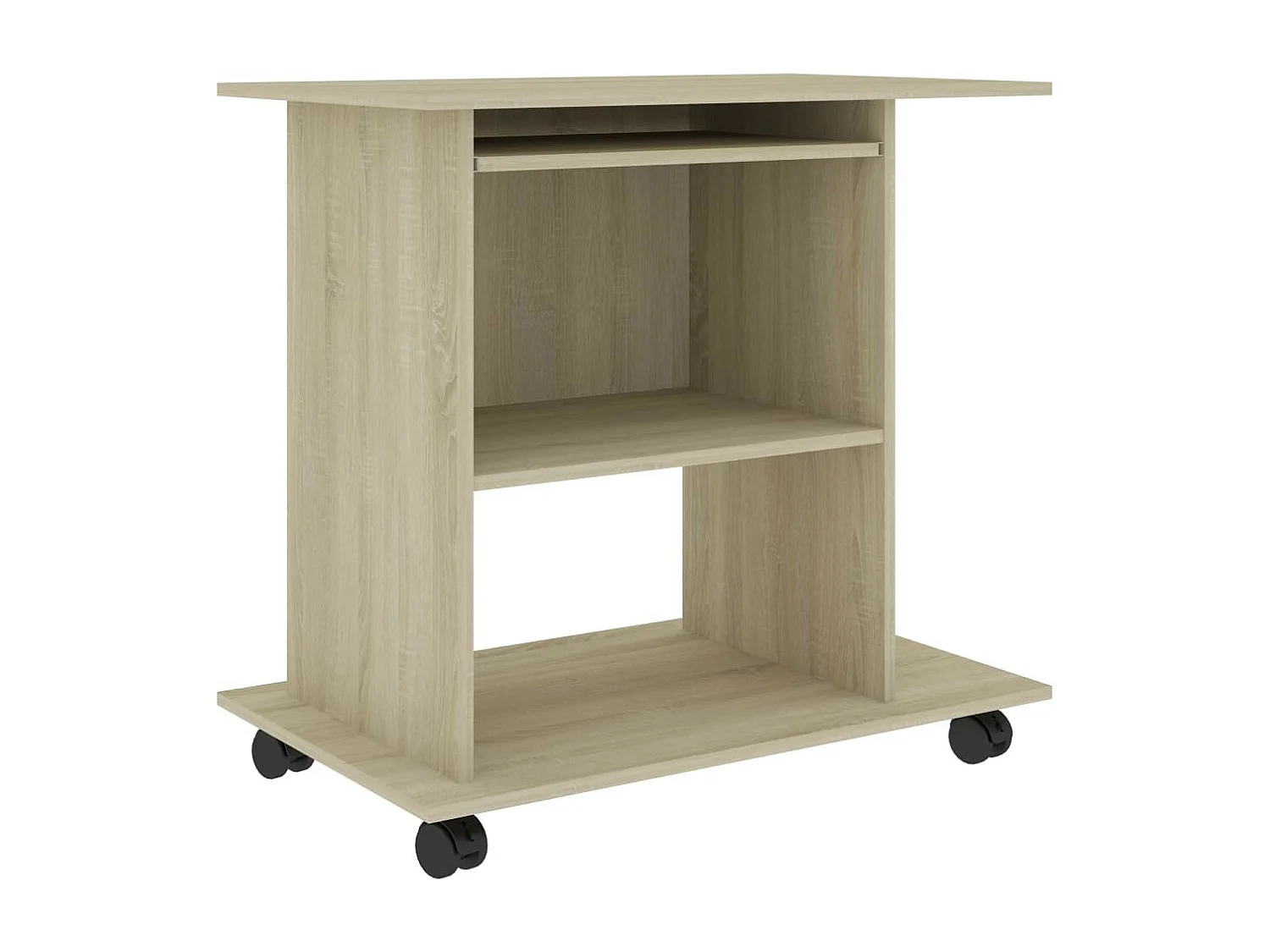 Bureau d'ordinateur Chêne sonoma 80x50x75