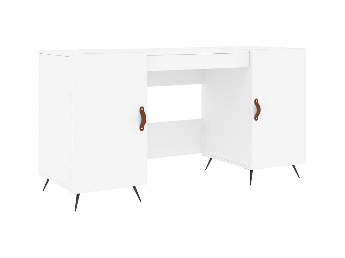 Bureau blanc 140x50x75 bois d'ingénierie