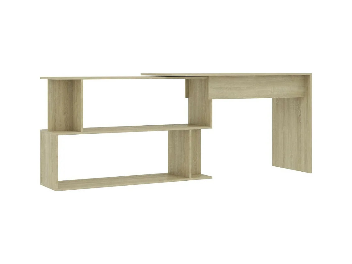 Bureau d'angle Chêne sonoma 200x50x76