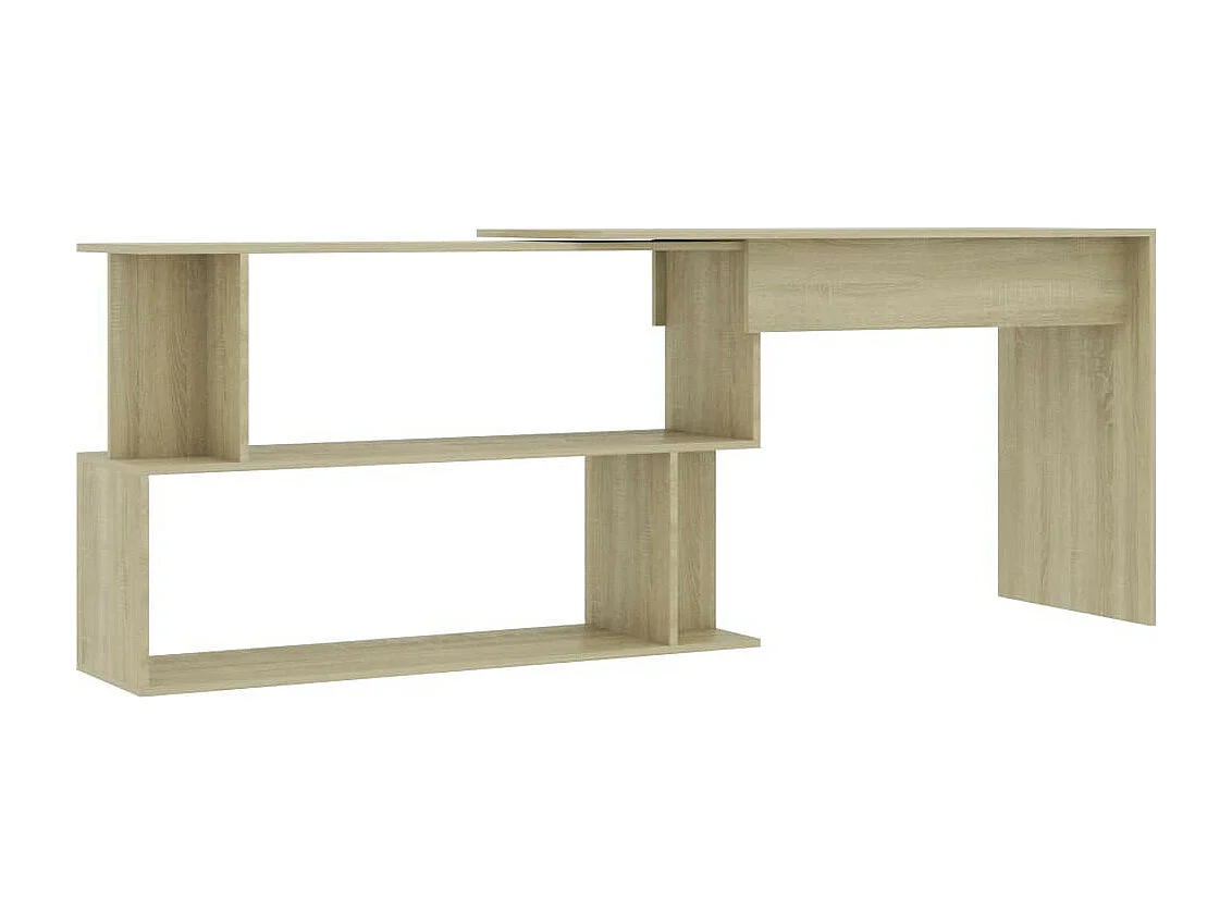 Bureau d'angle Chêne sonoma 200x50x76