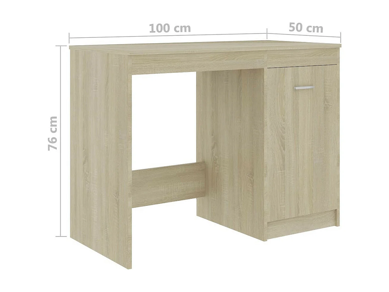 Bureau Chêne sonoma 100x50x76