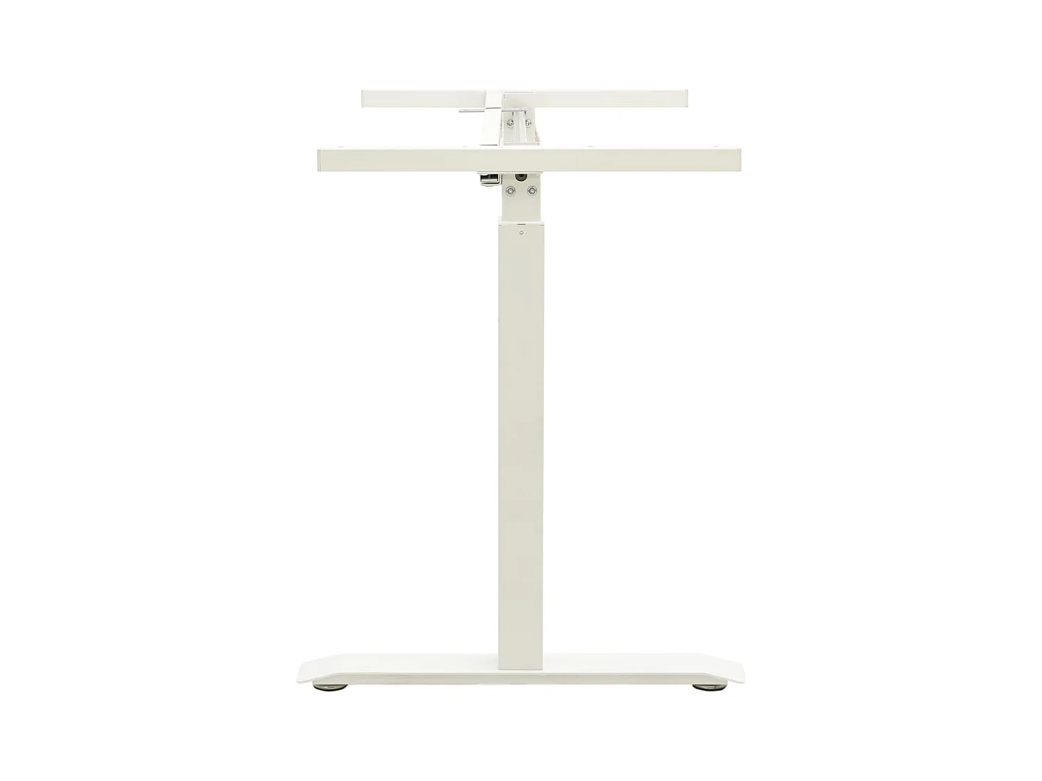 Cadre de bureau en hauteur réglable avec manivelle manuel Blanc
