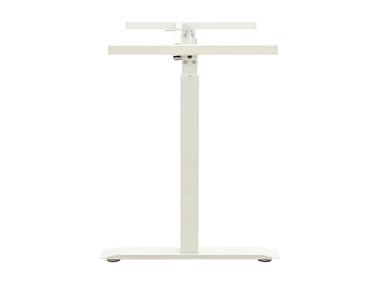 Cadre de bureau en hauteur réglable avec manivelle manuel Blanc