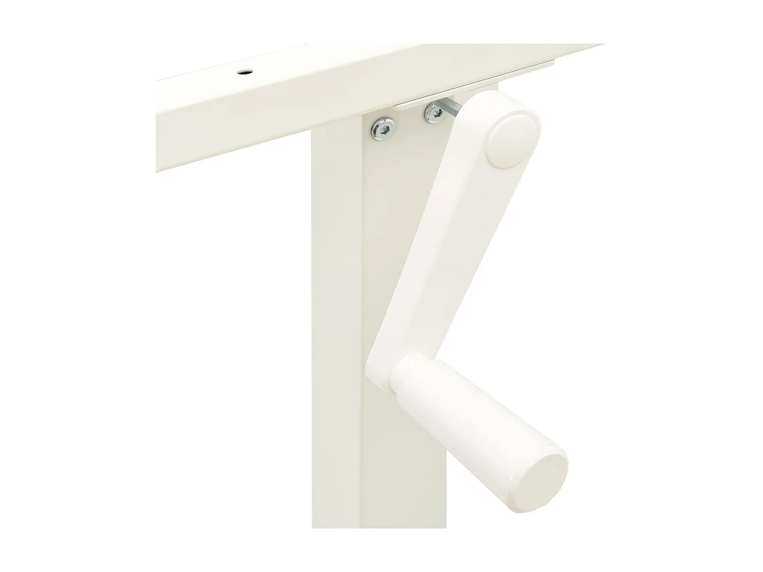 Cadre de bureau en hauteur réglable avec manivelle manuel Blanc