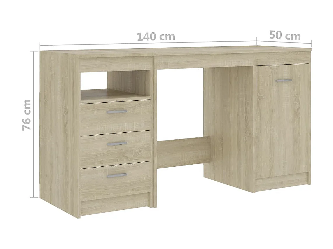 Bureau Chêne sonoma 140x50x76