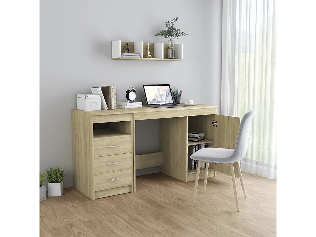 Bureau Chêne sonoma 140x50x76
