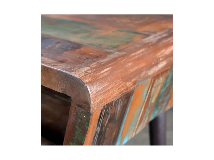 Bureau bois massif recyclé et métal noir Cloust