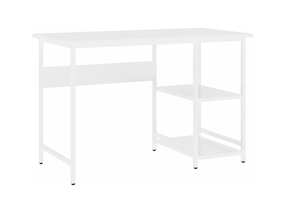 Bureau d'ordinateur Blanc 105x55x72 MDF et métal