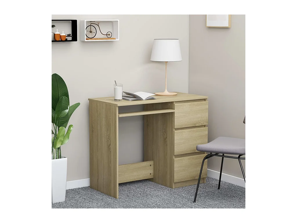 Bureau Chêne sonoma 90x45x76
