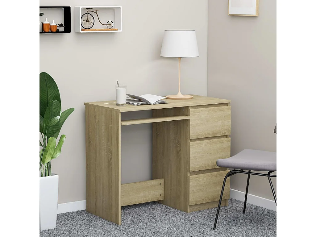 Bureau Chêne sonoma 90x45x76