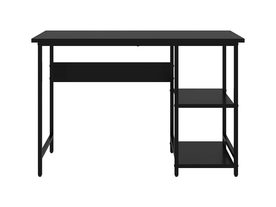 Bureau d'ordinateur Noir 105x55x72 MDF et métal 2