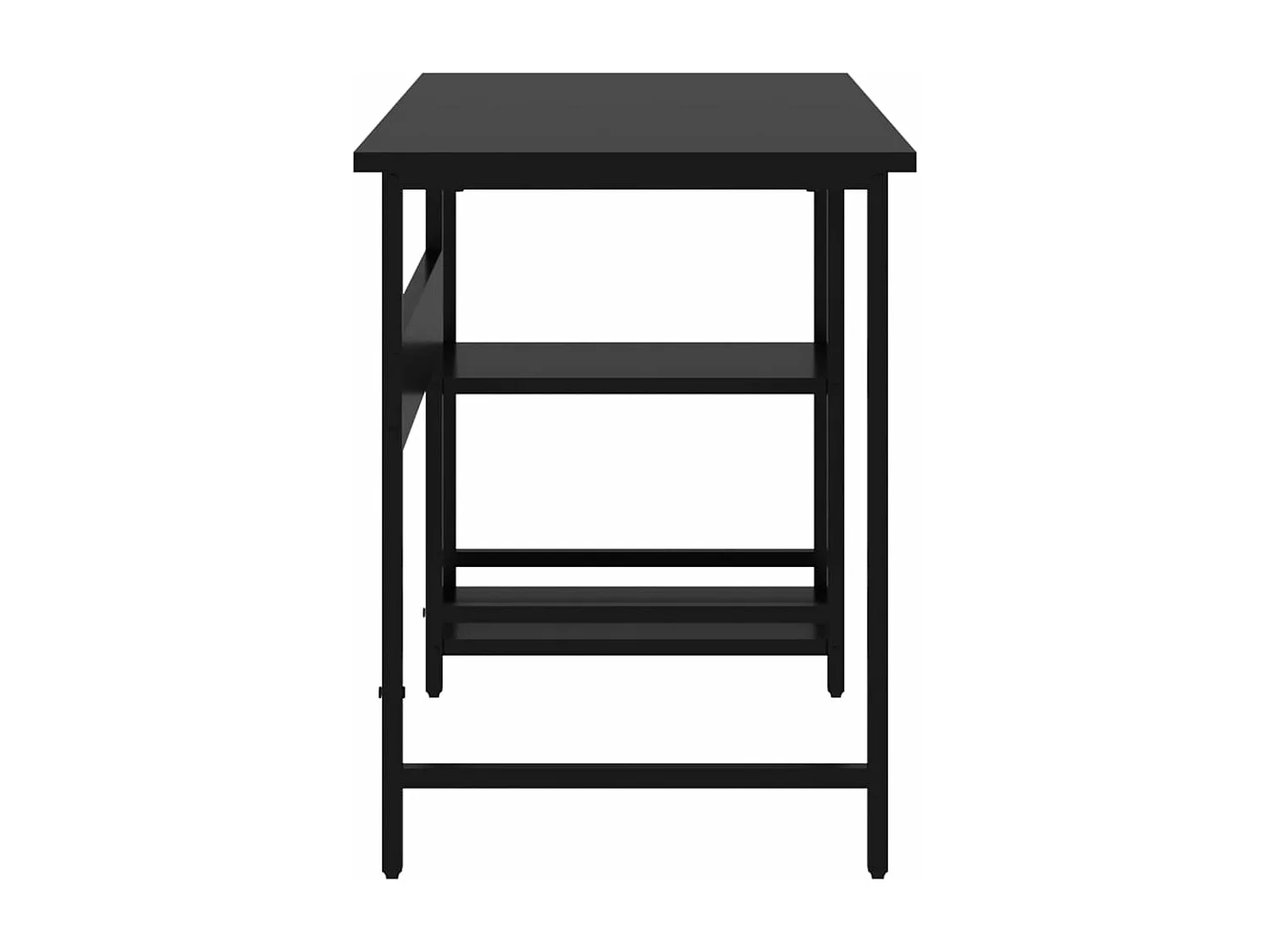 Bureau d'ordinateur Noir 105x55x72 MDF et métal 2