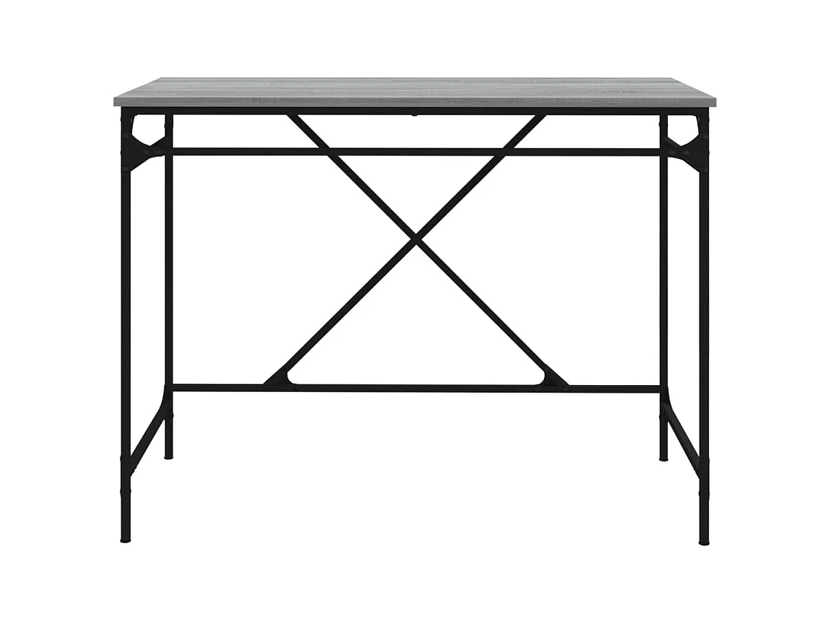 Bureau sonoma gris 100x50x75 bois d'ingénierie et fer
