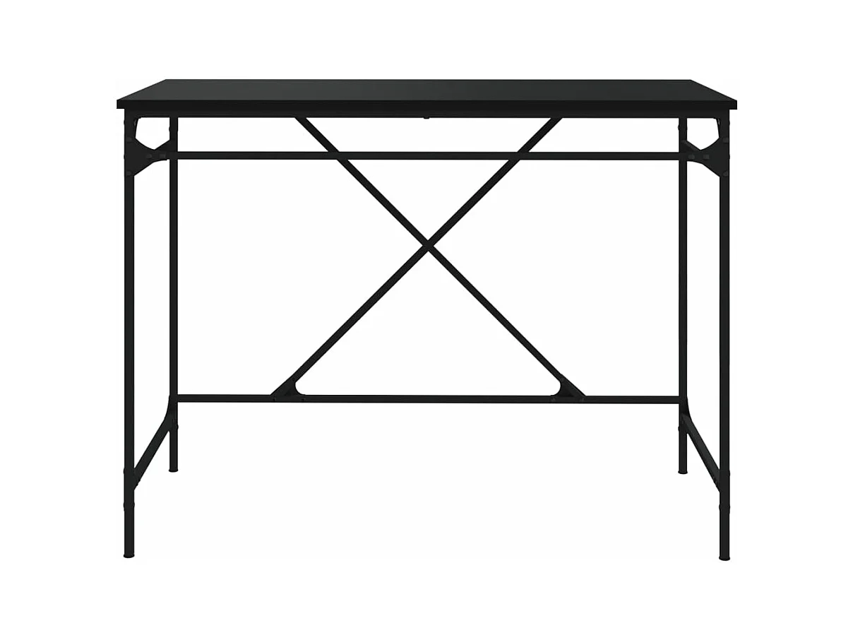 Bureau noir 100x50x75 bois d'ingénierie et fer