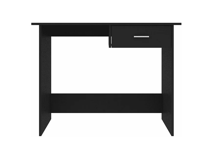 Bureau 1 tiroir bois noir Athena