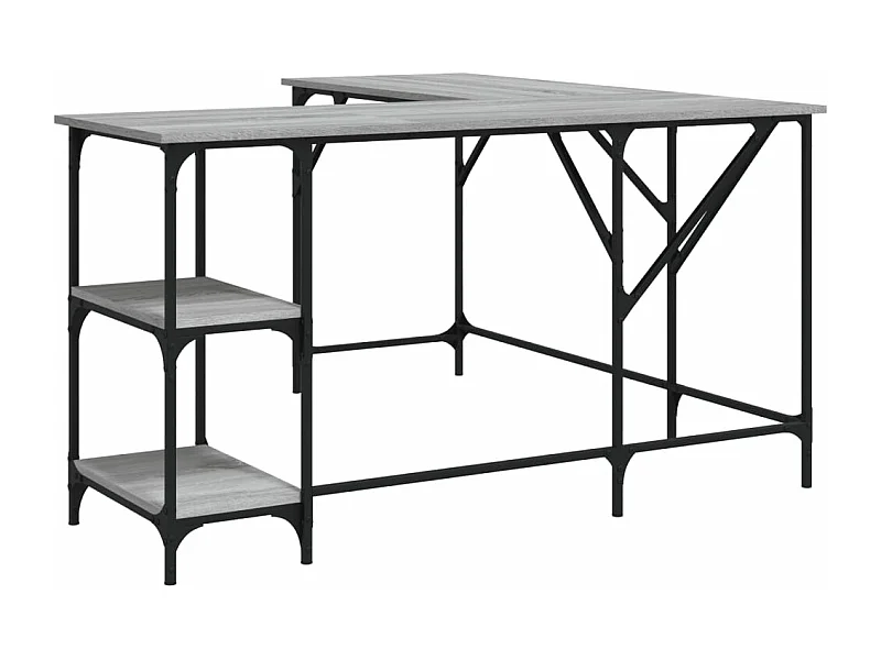 Bureau sonoma gris 139x139x75 bois d'ingénierie