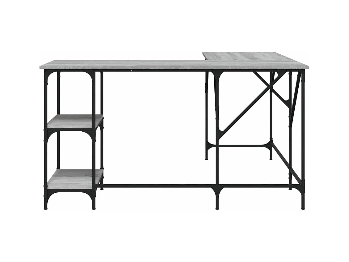 Bureau sonoma gris 139x139x75 bois d'ingénierie