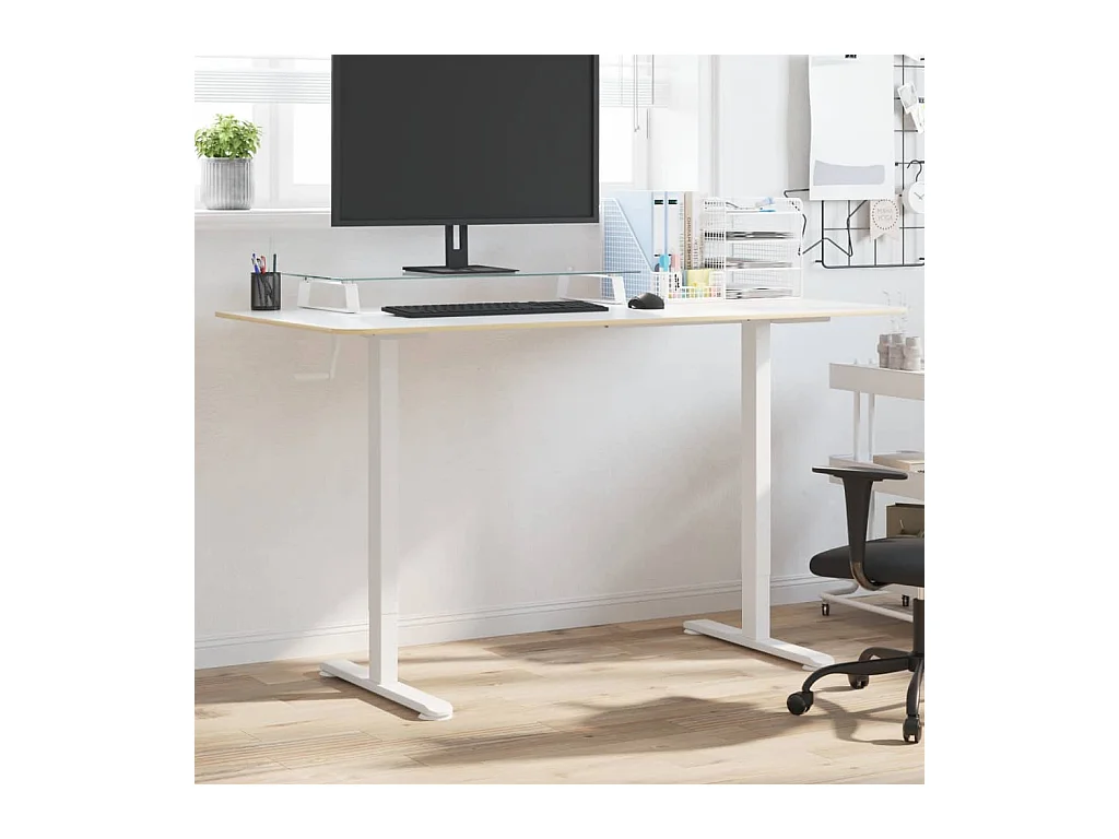 Cadre de bureau debout blanc (94-135)x60x(70-114) cm acier
