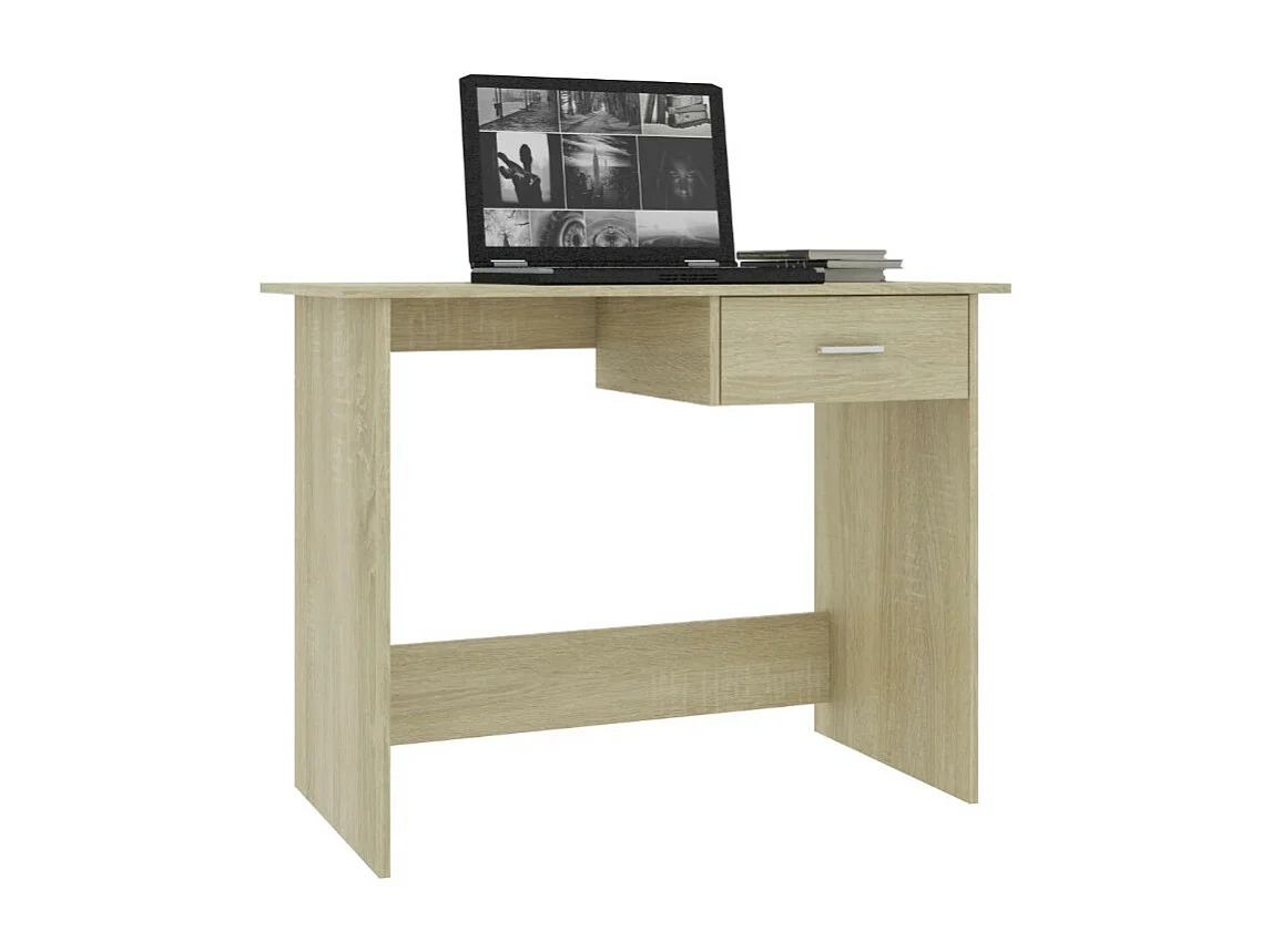 Bureau 1 tiroir chêne clair Athena