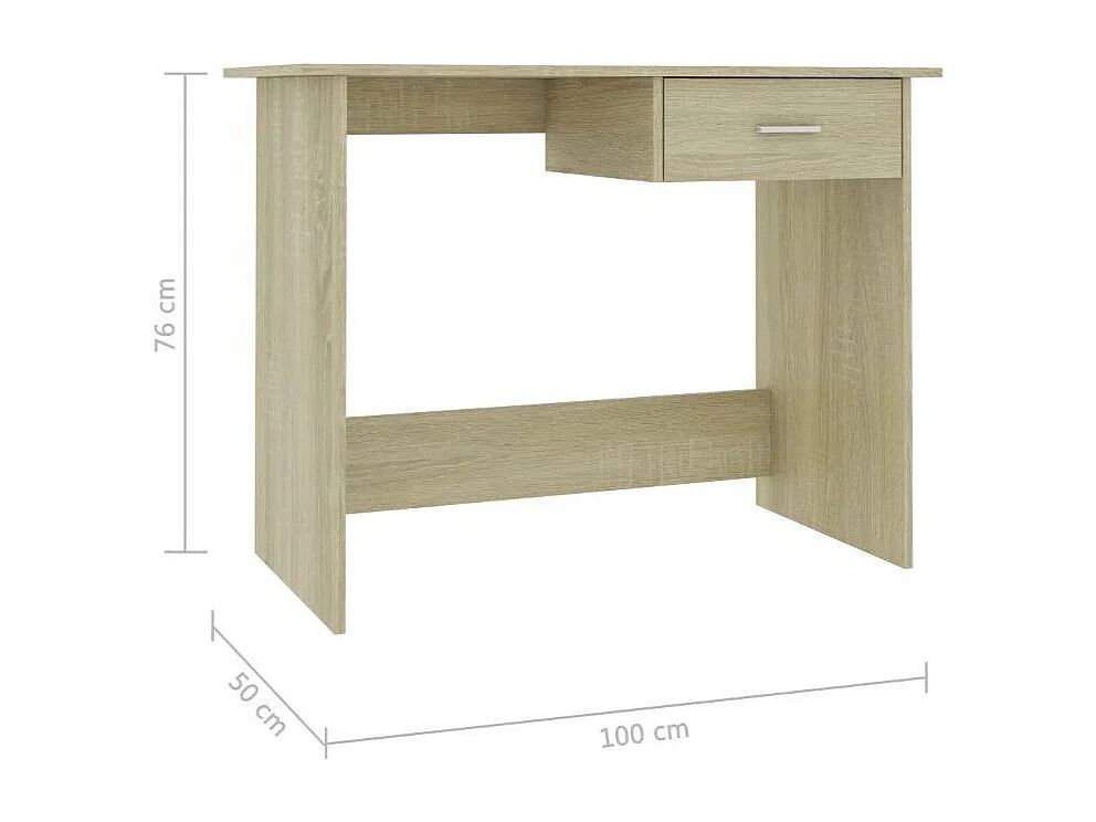 Bureau 1 tiroir chêne clair Athena