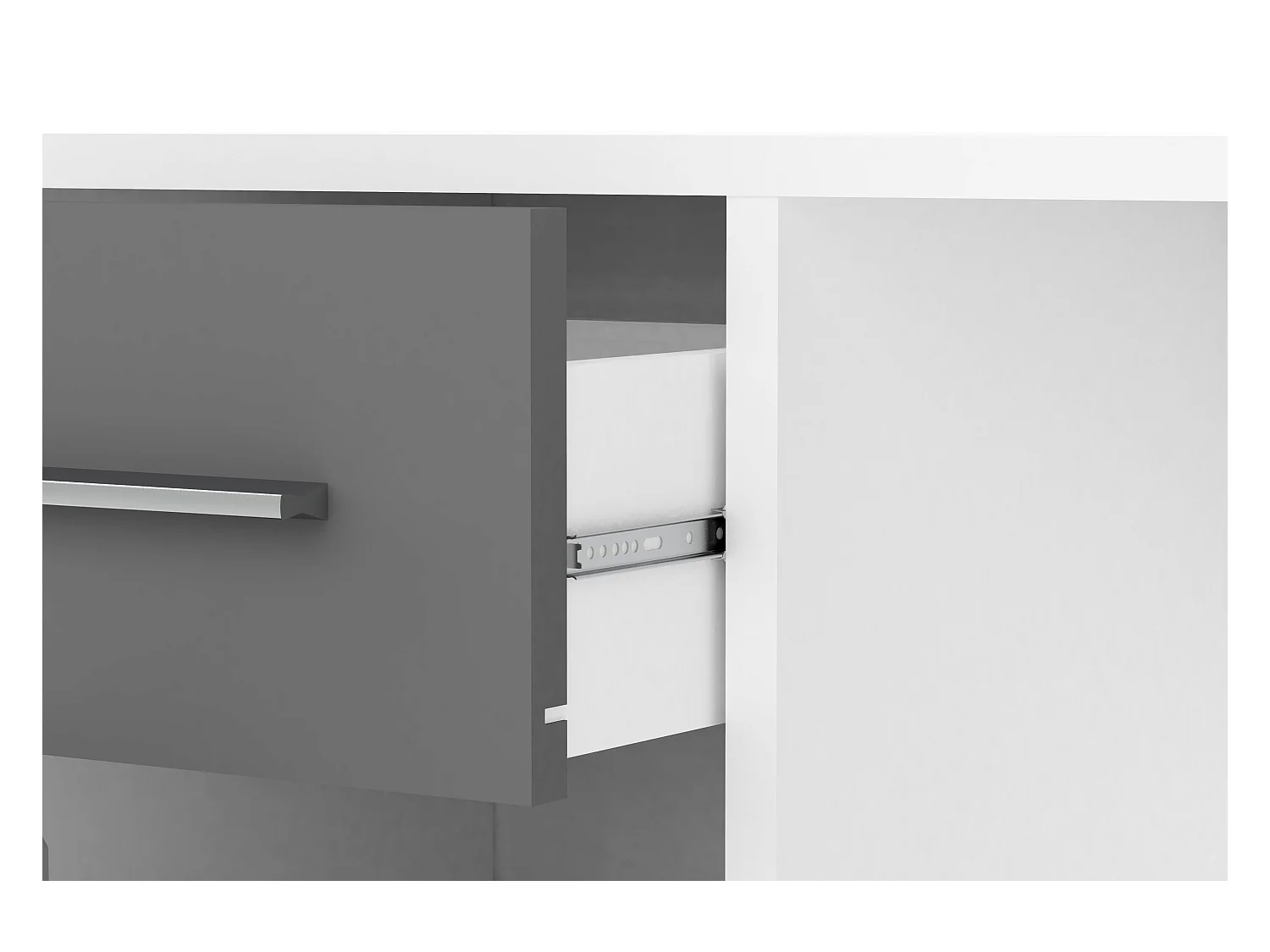 Bureau d'angle modulable bois clair avec rangement Paulo 120cm