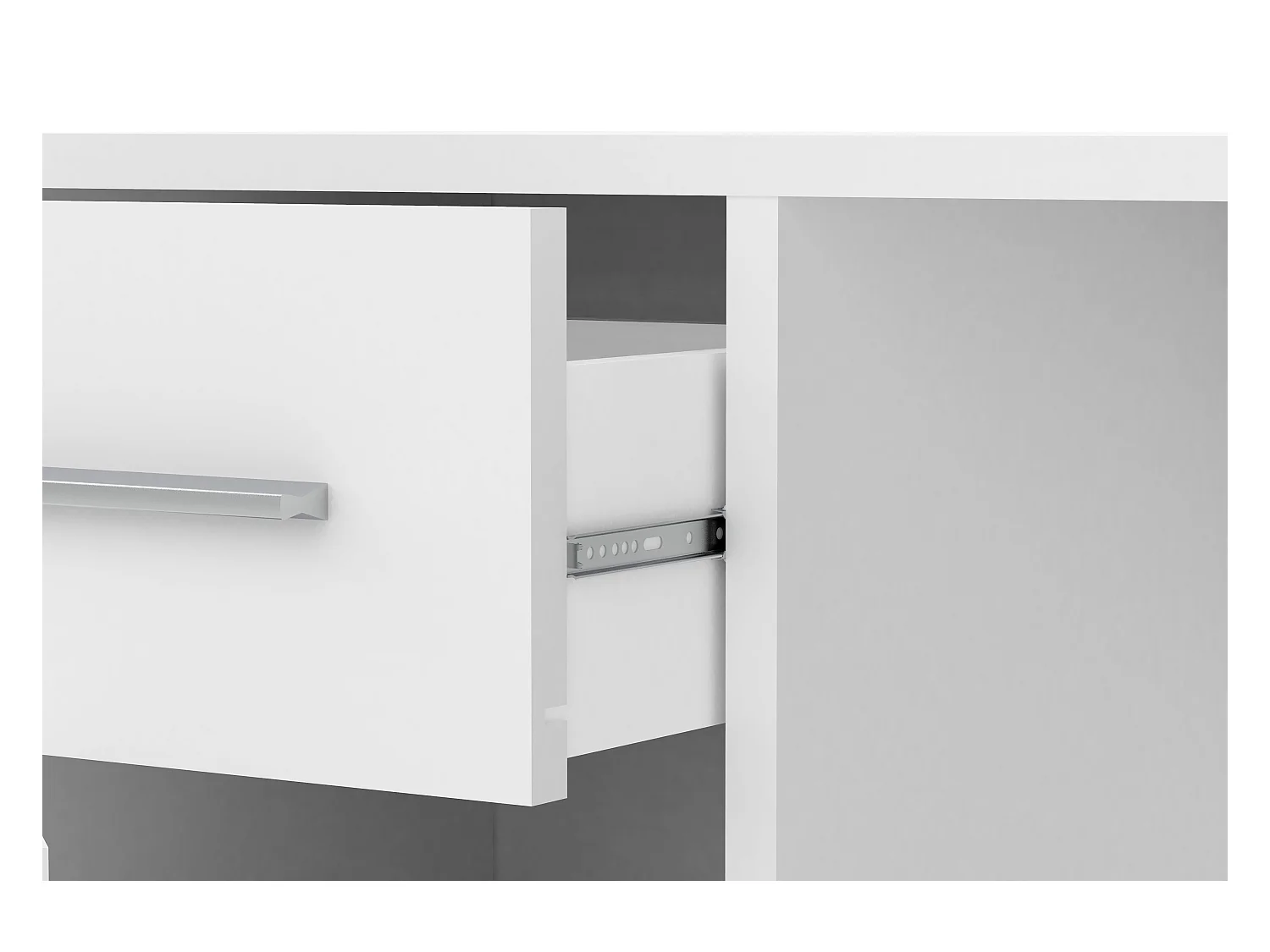 Bureau d'angle modulable bois clair avec rangement Paulo 120cm