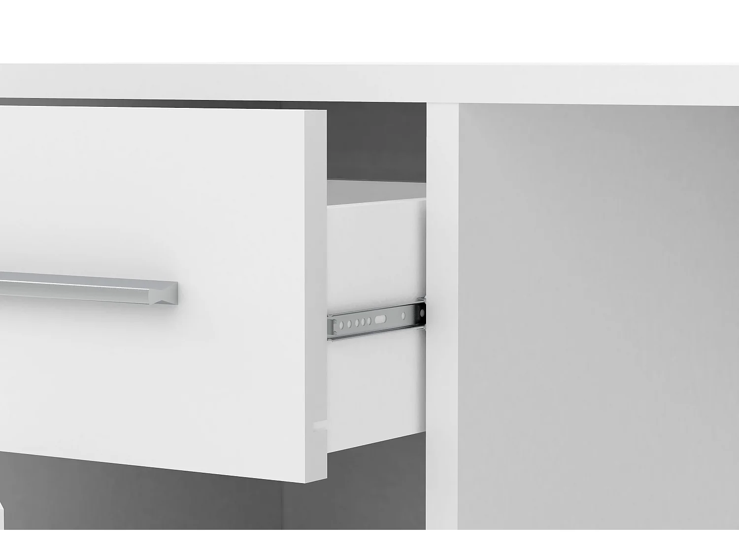 Bureau d'angle modulable bois clair avec rangement Paulo 120cm