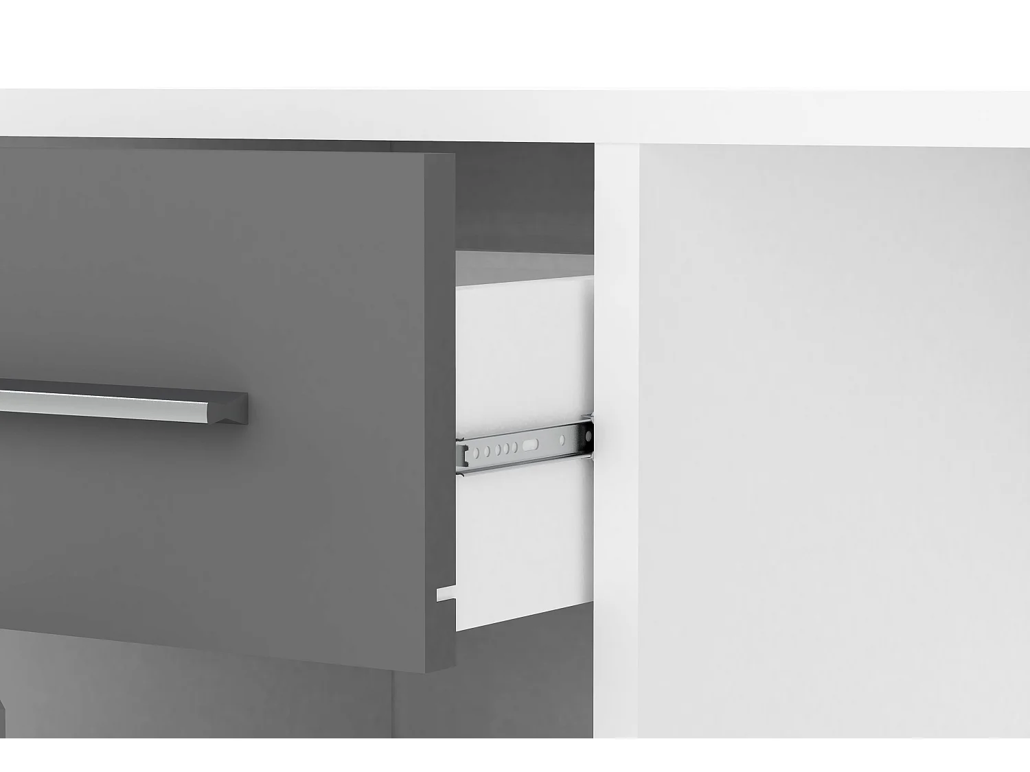 Bureau d'angle modulable bois clair avec rangement Paulo 120cm