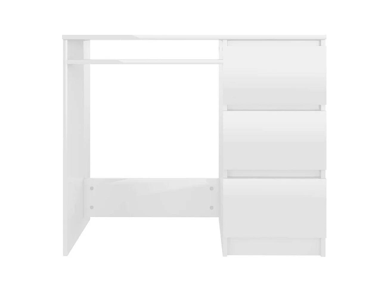 Bureau Blanc brillant 90x45x76