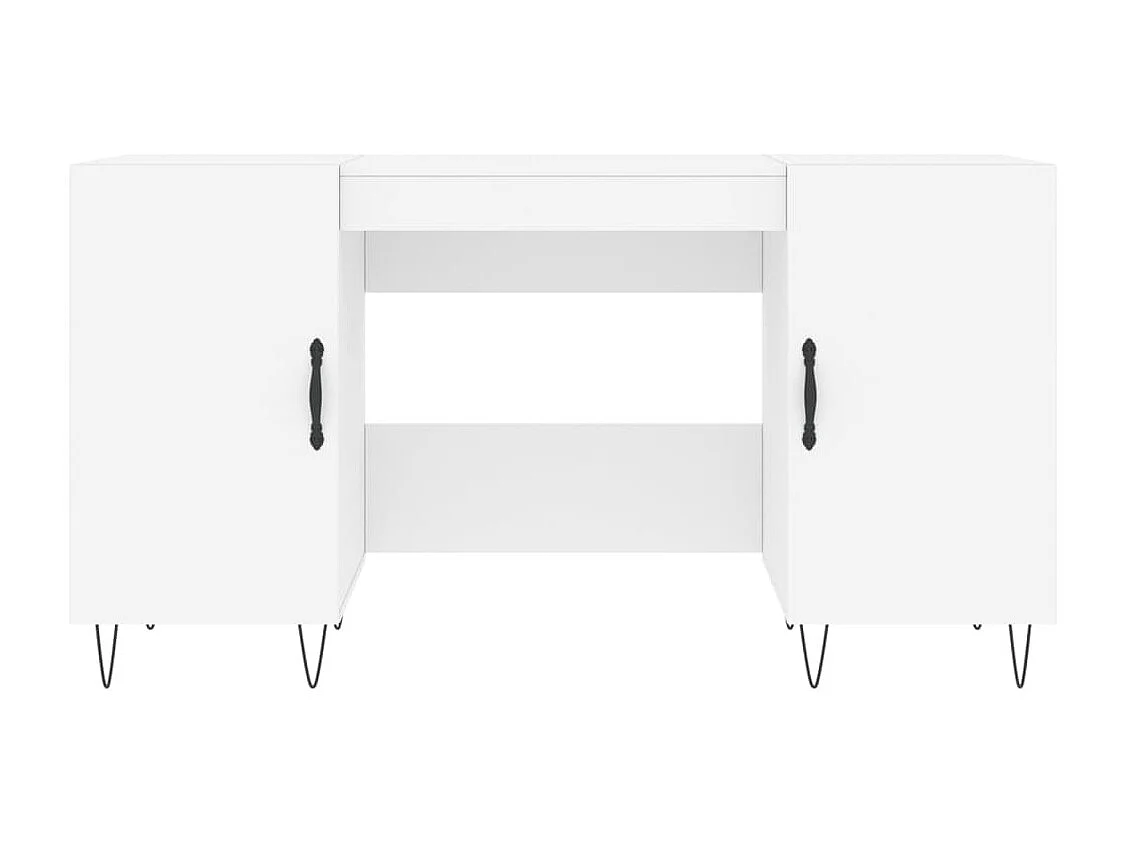 Bureau blanc 140x50x75 bois d'ingénierie