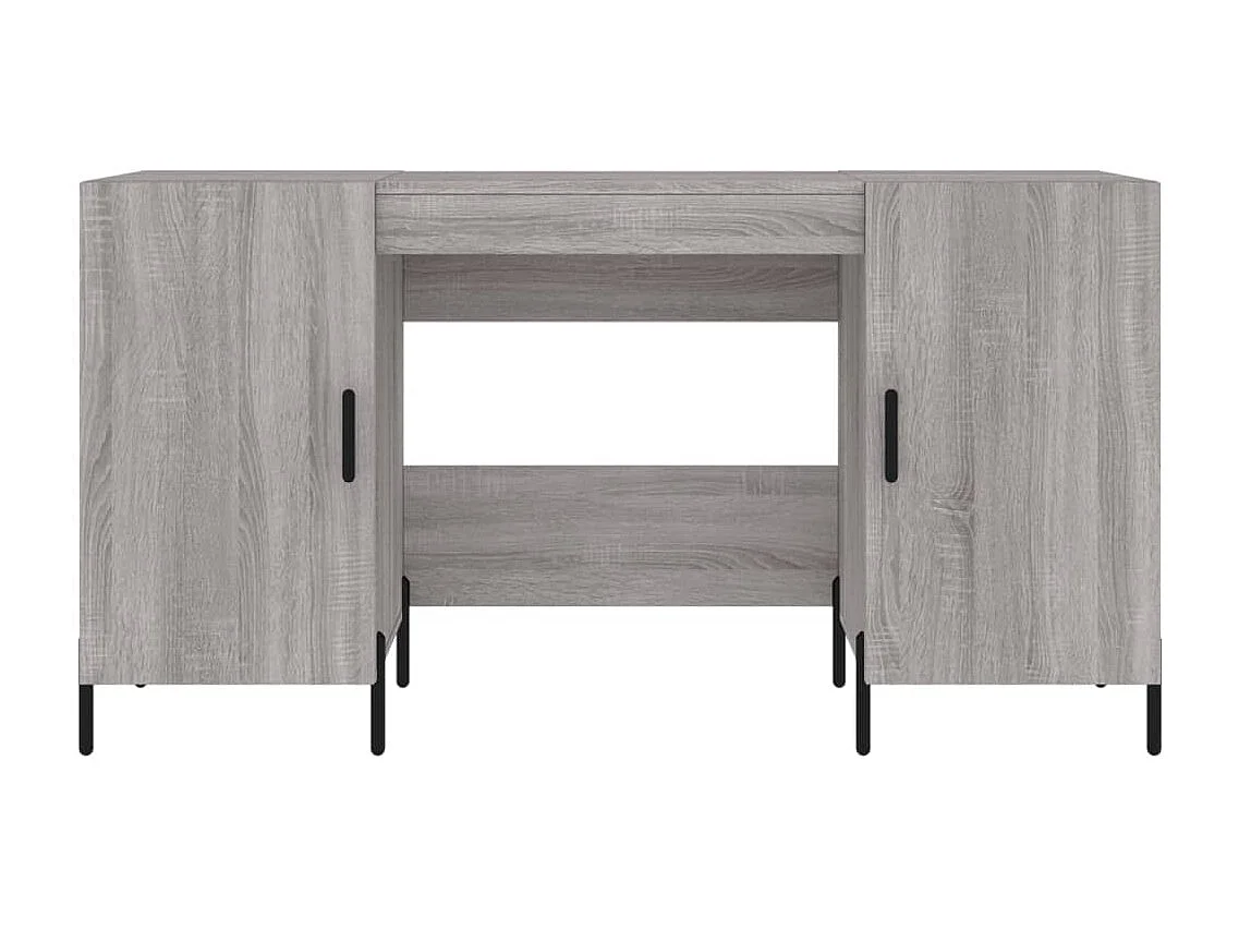 Bureau sonoma gris 140x50x75 bois d'ingénierie