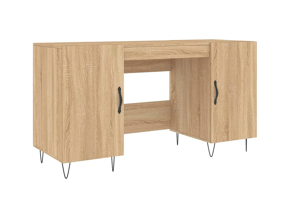 Bureau chêne sonoma 140x50x75 bois d'ingénierie