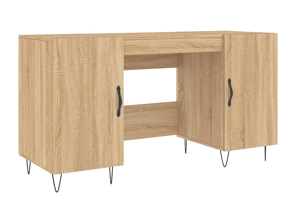 Bureau chêne sonoma 140x50x75 bois d'ingénierie