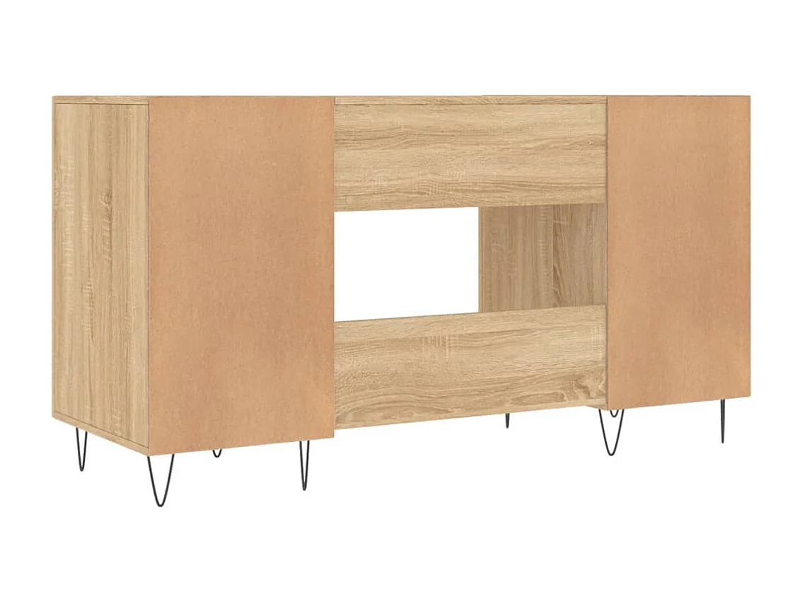 Bureau chêne sonoma 140x50x75 bois d'ingénierie