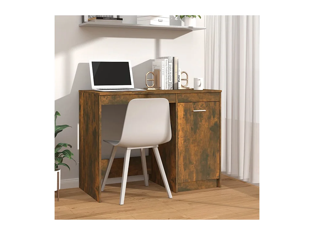 Bureau Chêne fumé 100x50x76 Bois d'ingénierie