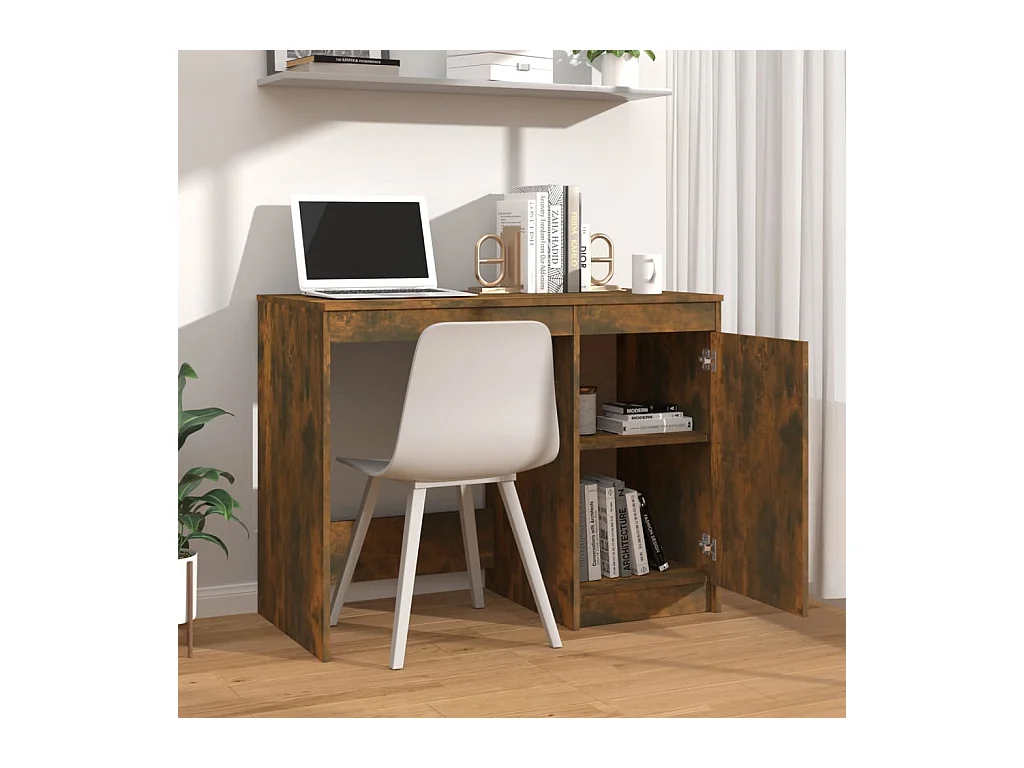 Bureau Chêne fumé 100x50x76 Bois d'ingénierie