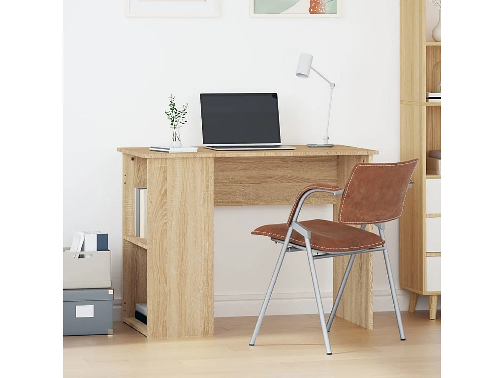 Bureau chêne sonoma 100x55x75 bois d'ingénierie