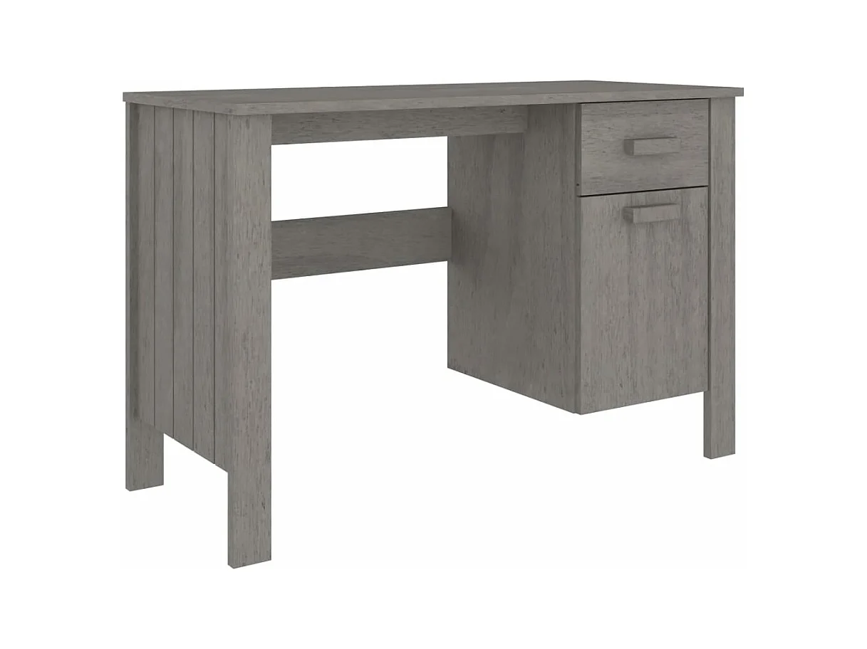 Bureau Gris clair 113x50x75 Bois massif de pin